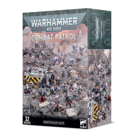 Box of Genestealer cults Minatures on a white background