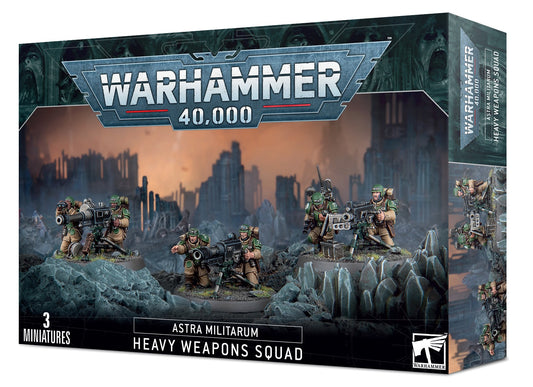 Warhammer 40,000 Astra Militarum Heavy Weapons Squad box set packaging.