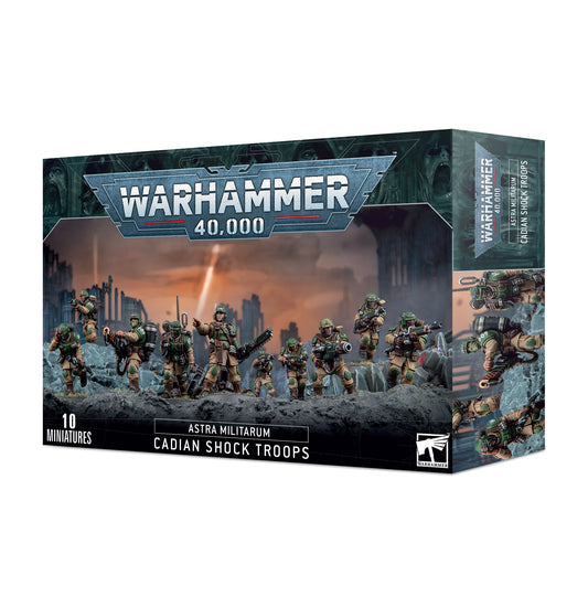 Cadian shock troops boxed on a white background