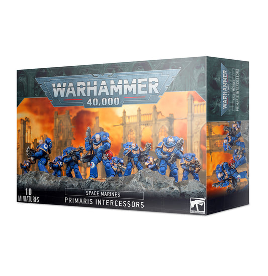 Box of Primaris Intercessors on a white background