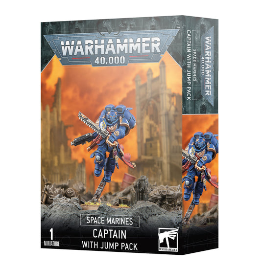 space marine captain model with jump pack