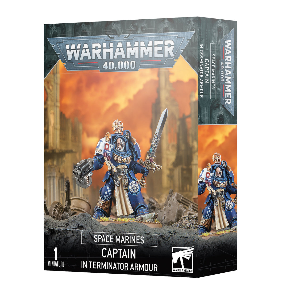 Warhammer 40,000 Space Marines Captain in Terminator Armour figure packaging