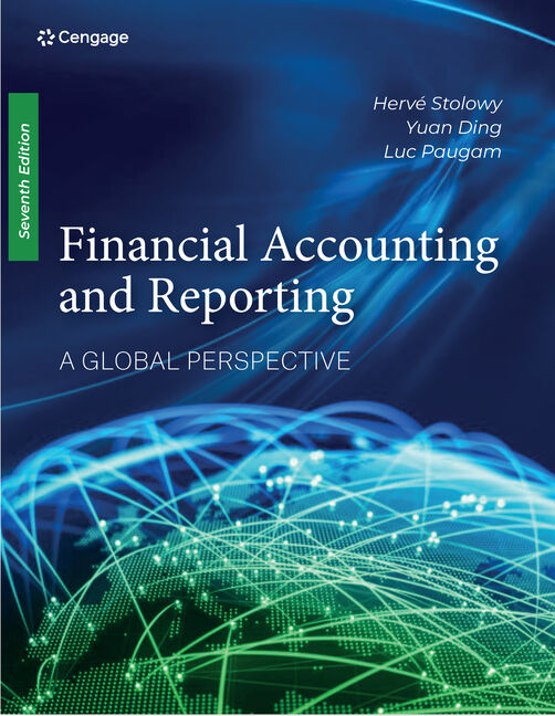 Book Cover Financial Accounting & Reporting by Stolowy et al stylised digital picture on cover of data flowing between countries.