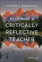 Book cover of 'Becoming a Critically Reflective Teacher' with a mountainous landscape in the background