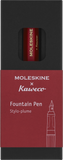 Moleskine x Kaweco fountain pen packaging with red and black design.
