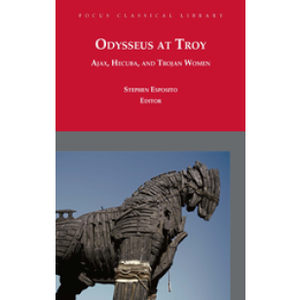 Book Cover Odysseus at Troy red jacket with picture of wooden horse