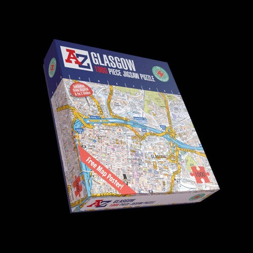 1000 piece jigsaw puzzle - map of glasgow